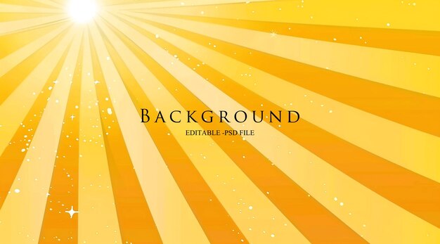 fond jaune avec des rayons solaires conception de présentation vectorielle