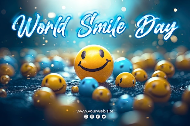 PSD fond de la journée mondiale du sourire