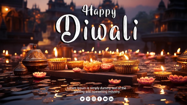 Fond de joyeux Diwali