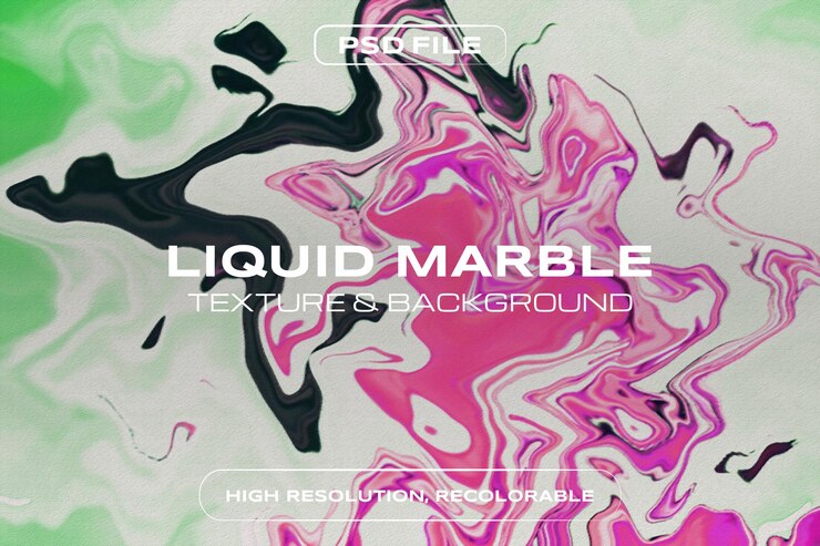 PSD fond en marbre liquide