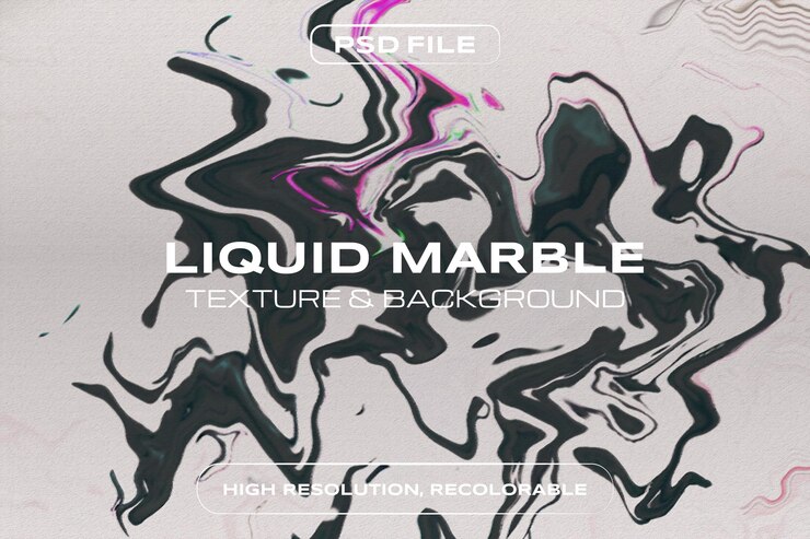 PSD fond en marbre liquide