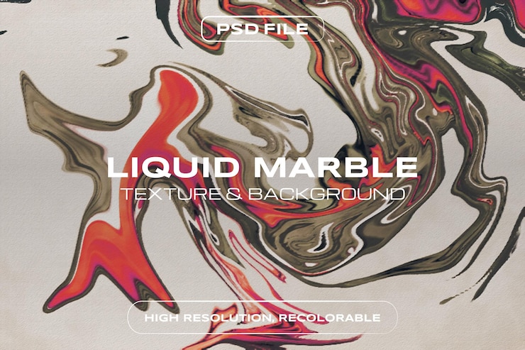 PSD fond en marbre liquide