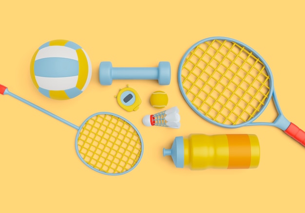 Fond de nature morte sportive