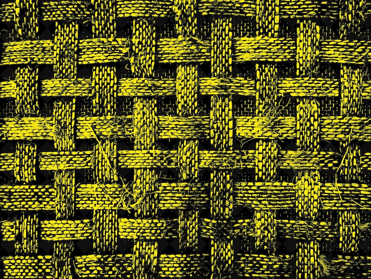 PSD un fond noir et jaune avec une corde jaune et noire et le mot quote en jaune
