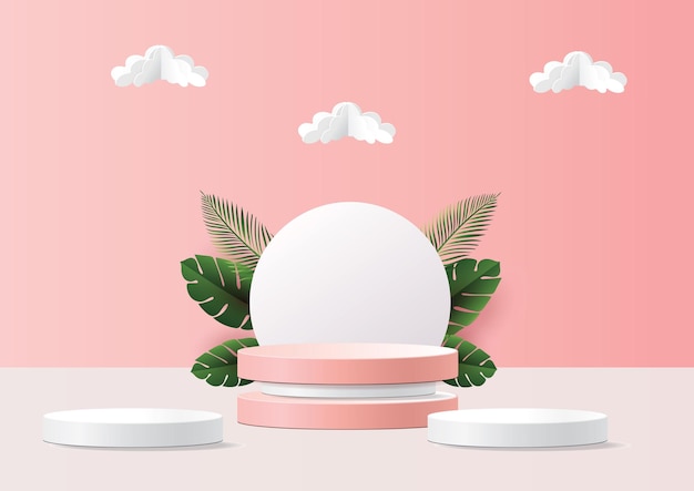 Fond de podium 3d d'affichage de produit PSD