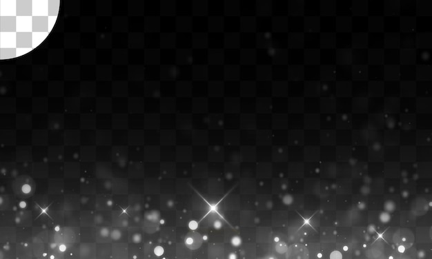 Fond de poussière de particules bokeh blanc