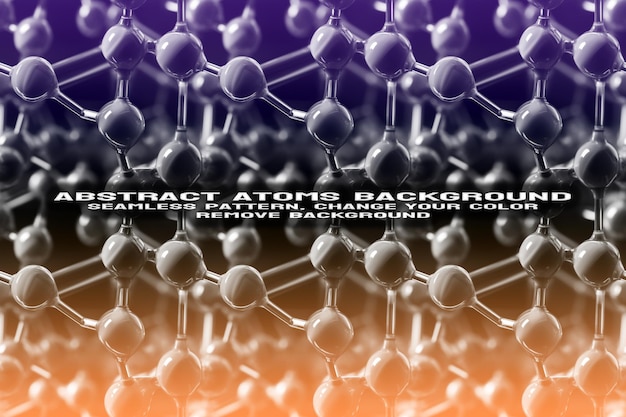 PSD fond texturé abstrait avec format psd de molécule et de motif d'atome modifiable