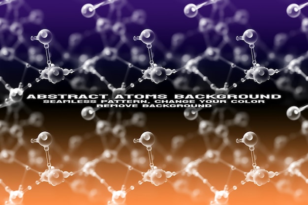 PSD fond texturé abstrait avec format psd de molécule et de motif d'atome modifiable