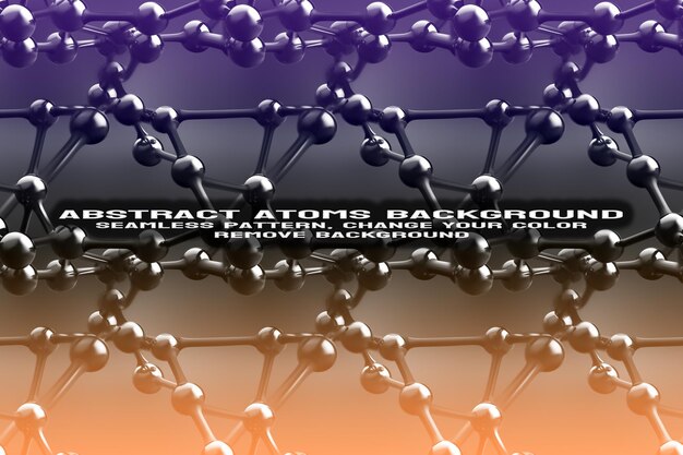 PSD fond texturé abstrait avec format psd de molécule et de motif d'atome modifiable