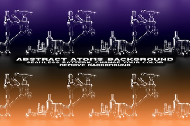 PSD fond texturé abstrait avec format psd de molécule et de motif d'atome modifiable