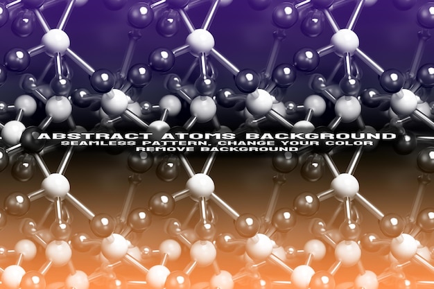 PSD fond texturé abstrait avec format psd de molécule et de motif d'atome modifiable