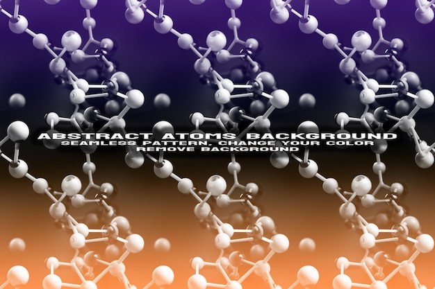 PSD fond texturé abstrait avec format psd de molécule et de motif d'atome modifiable