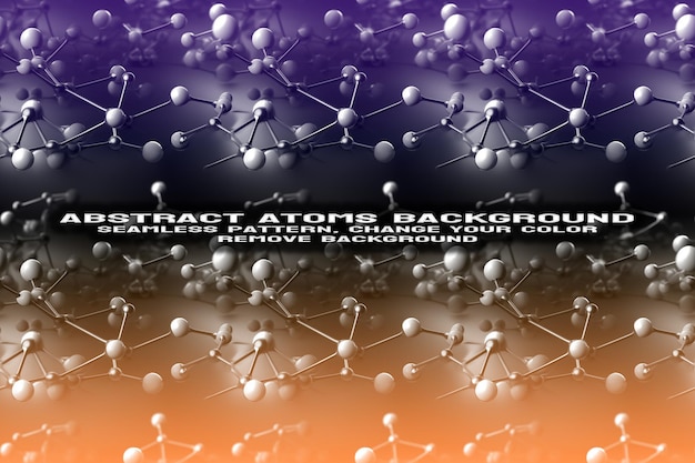 PSD fond texturé abstrait avec format psd de molécule et de motif d'atome modifiable
