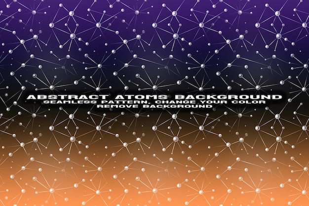 Fond texturé abstrait avec format PSD de molécule et de motif d'atome modifiable