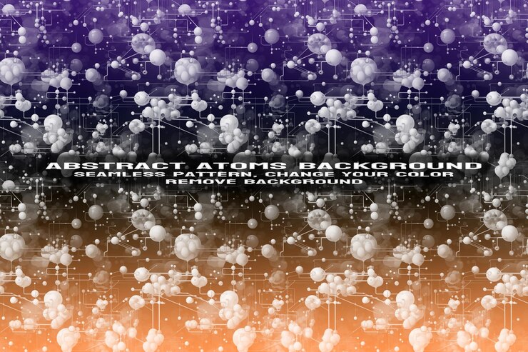 PSD fond texturé abstrait avec format psd de molécule et de motif d'atome modifiable