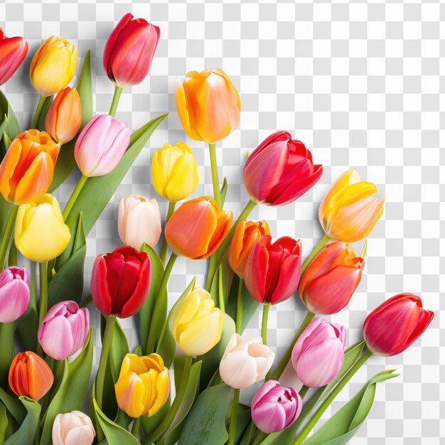 Fond de transparence des fleurs de tulipes PSD