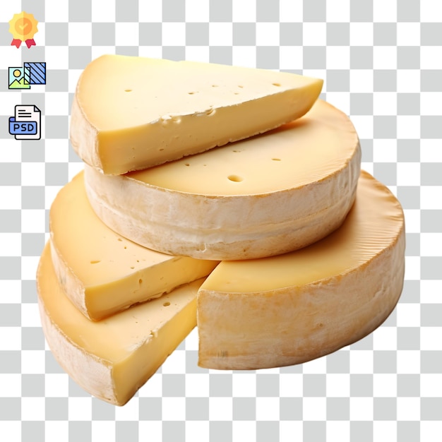 PSD fond transparent au fromage de camembert