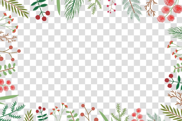 Le fond transparent de la bordure de Noël en png