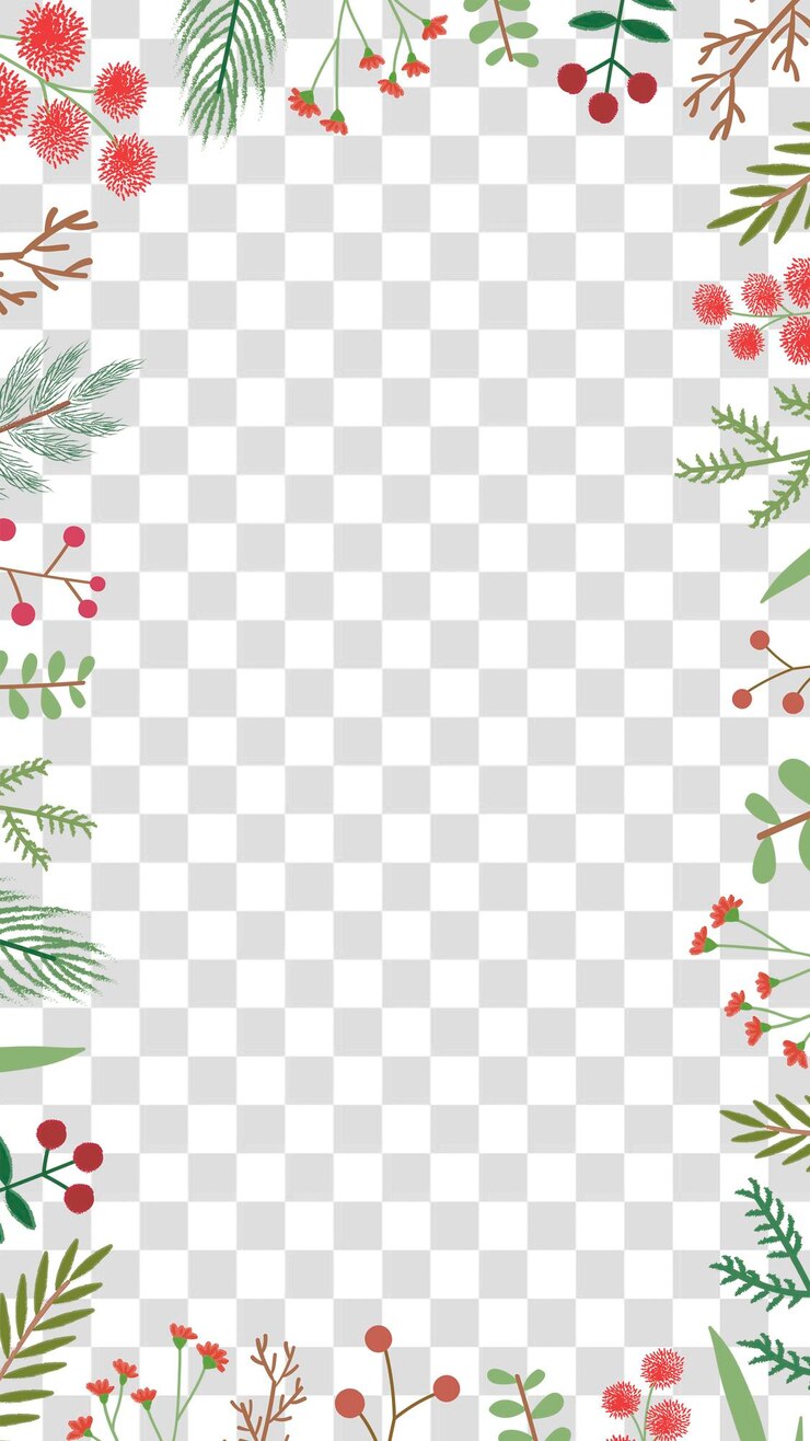 PSD le fond transparent de la bordure de noël en png