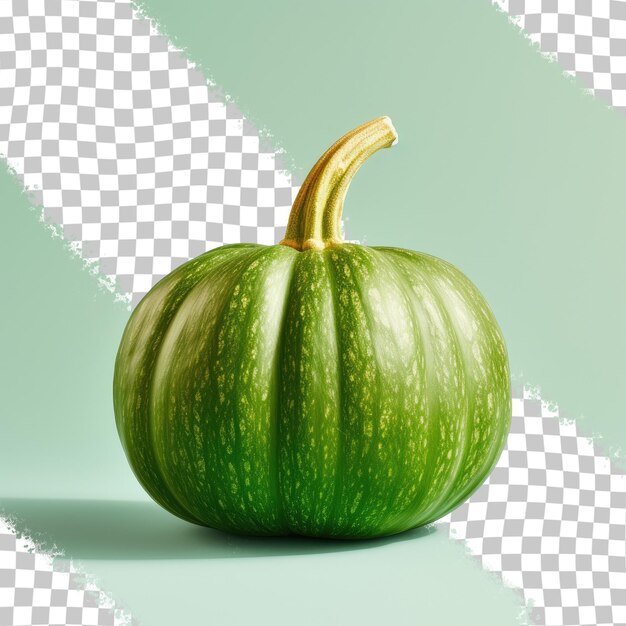 PSD fond transparent avec une citrouille japonaise verte