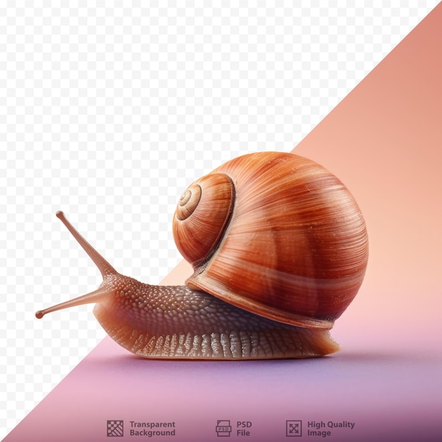 PSD fond transparent avec un escargot