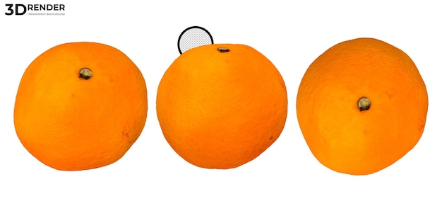 PSD fond transparent de fruits orange