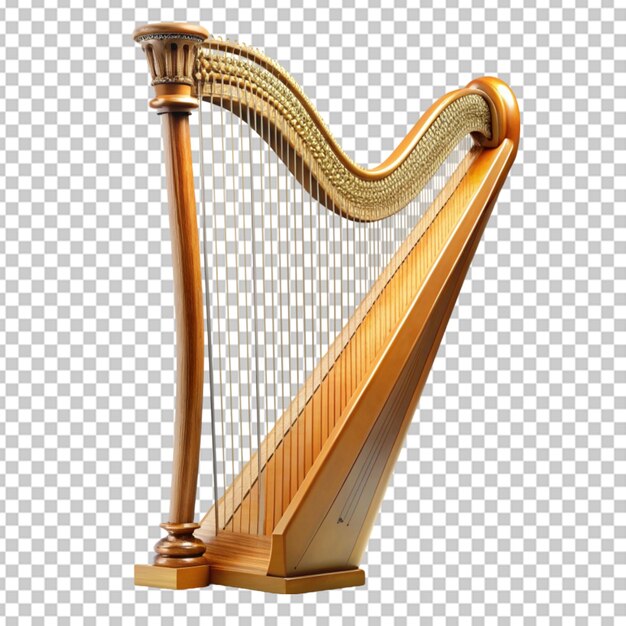 PSD fond transparent de la harpe