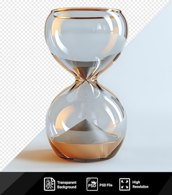 PSD fond transparent avec une horloge de sable isolée png clipart png