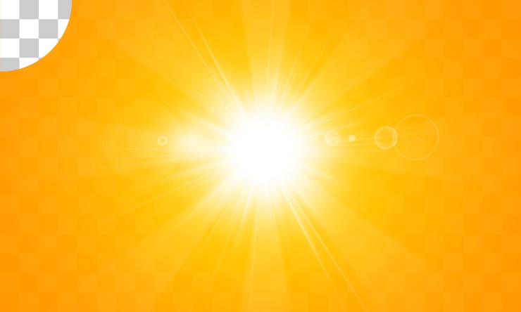 PSD fond transparent de la lumière du soleil