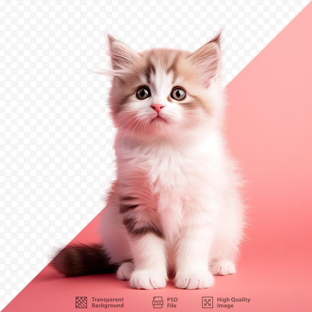 PSD fond transparent avec petit chaton