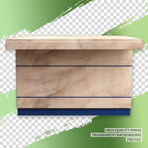 PSD fond transparent de podium en bois png isolé