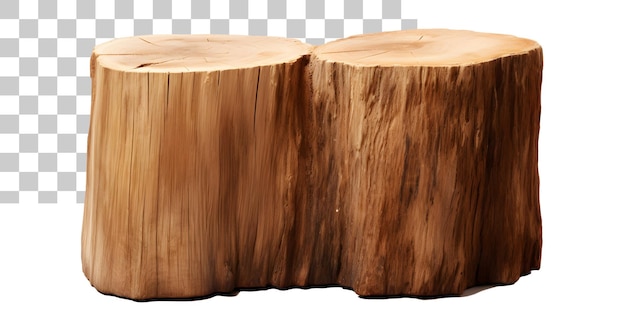 PSD fond transparent de podium de bûches de bois