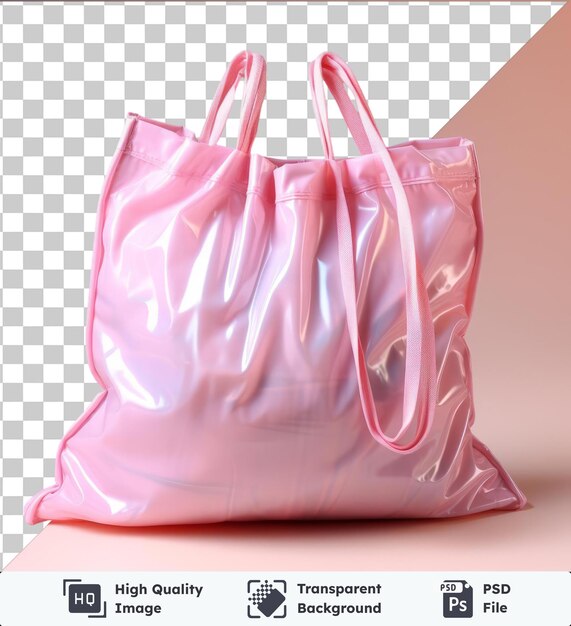 Fond Transparent Psd Un Sac à Main Rose Avec Une Poignée Rose