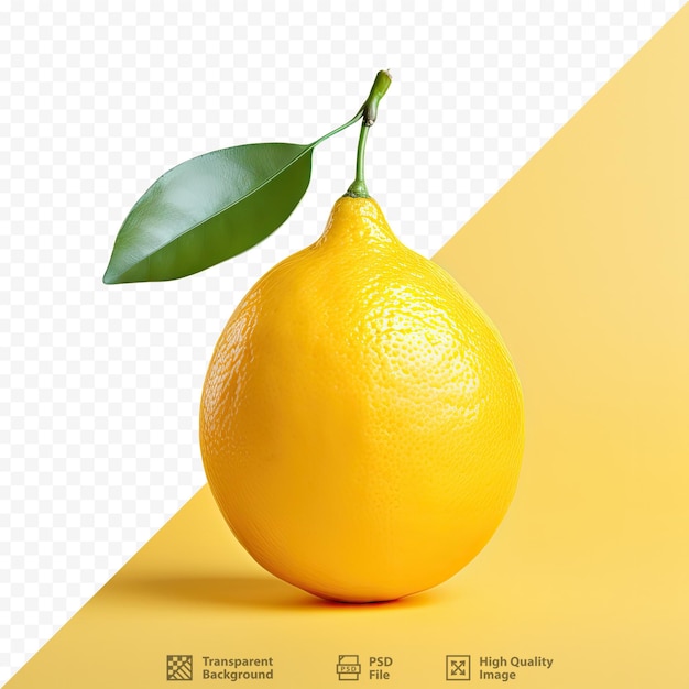 fond transparent avec seulement un citron