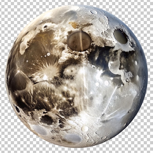 PSD fond transparent de la surface de la lune