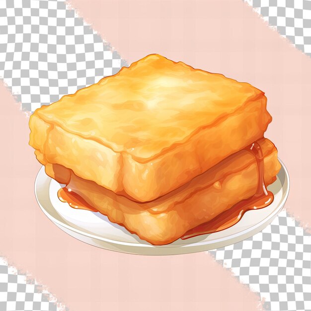 PSD fond transparent de tofu frit