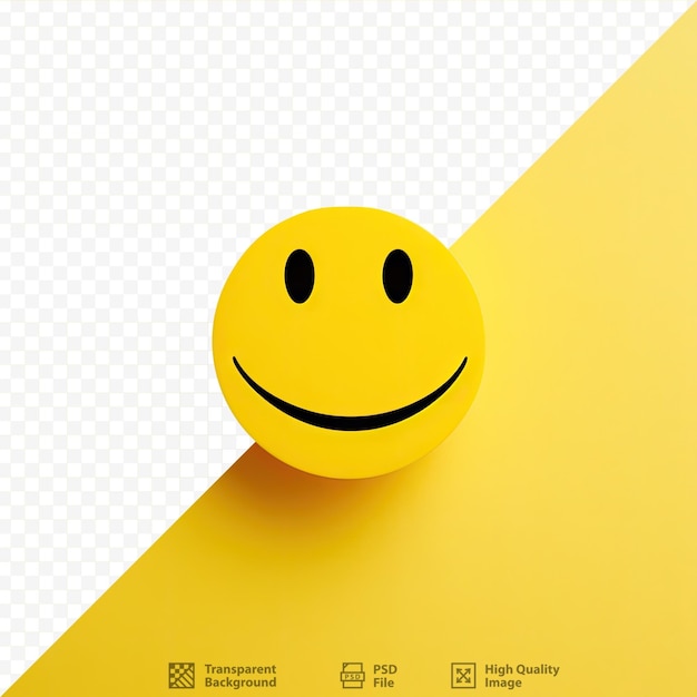 Fond Transparent Avec Un Visage Souriant Jaune