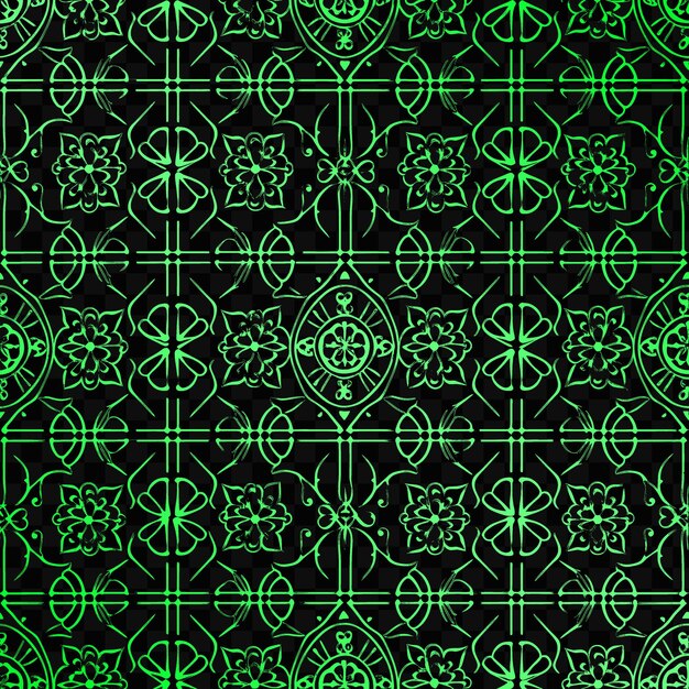 PSD un fond vert avec un motif de cercles et le mot dessus