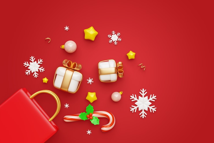 PSD fondo 3d para la celebración de la temporada de navidad