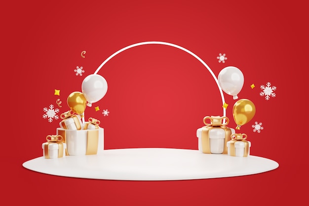 Fondo 3D para la celebración de la temporada de Navidad