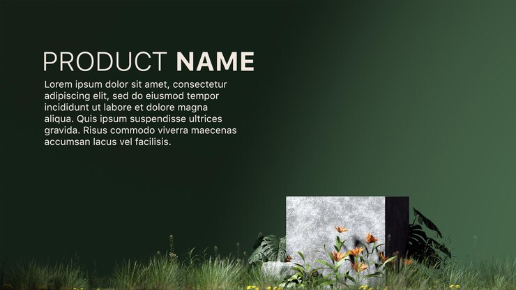 PSD fondo 3d verde cosmético con plantas horizontales por dimasapranata dimasprnta hecho en 3d blender