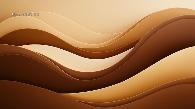 PSD fondo abstractamente ondulado de color marrón y beige