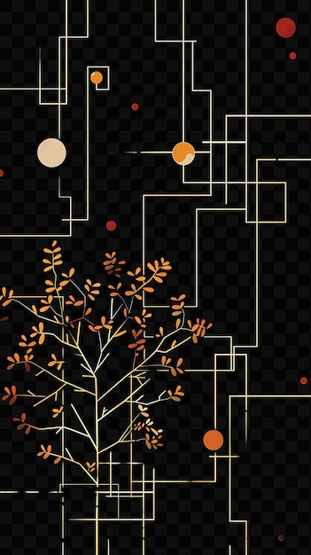 Fondo abstracto con un árbol y el texto en él