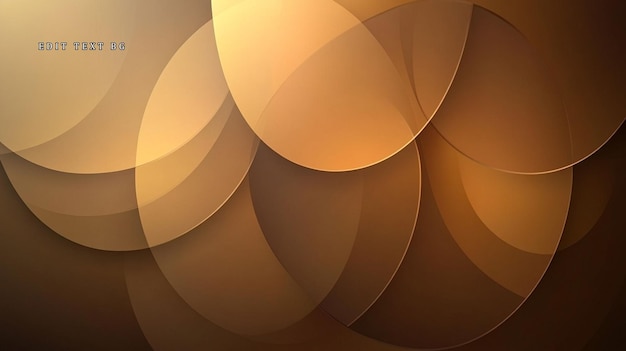 Fondo abstracto con círculos marrones translúcidos superpuestos que crean un efecto de capas dinámicas