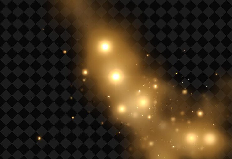 PSD un fondo abstracto dorado con estrellas y chispas