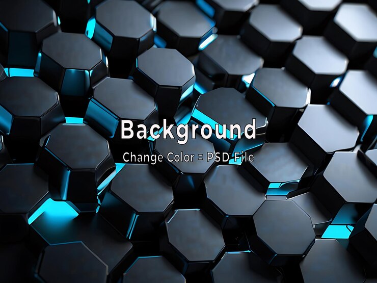 PSD el fondo abstracto del hexágono digital de psd