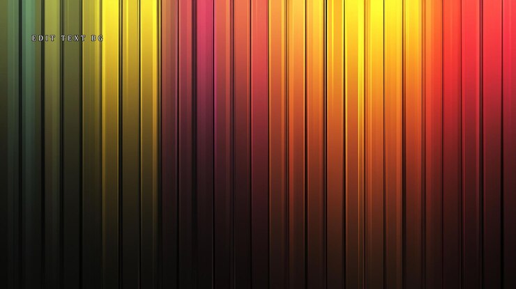 PSD fondo abstracto con rayas verticales multicolores de tonos amarillo naranja rosa rojo y verde