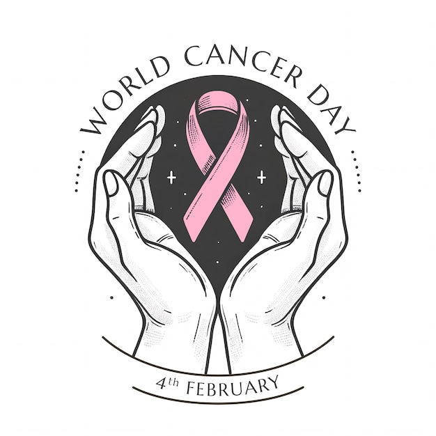 PSD fondo de acuarela del día mundial del cáncer plantilla de publicación en redes sociales