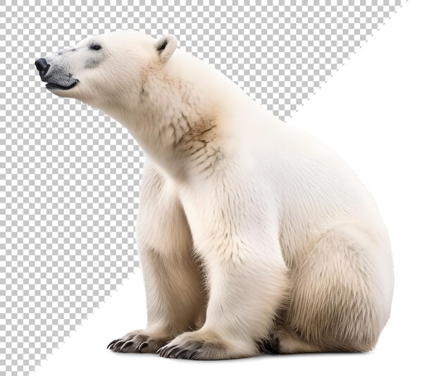 PSD fondo aislado del oso polar