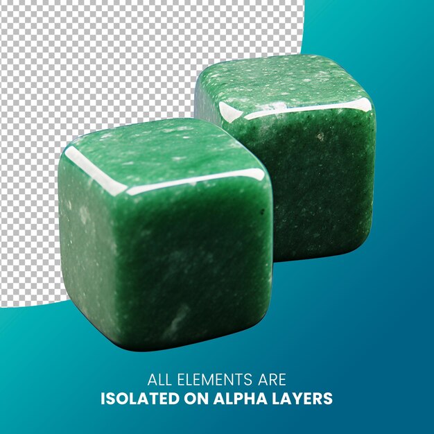 PSD fondo aislado de piedras preciosas de jade png transparente